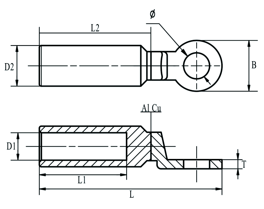العروات ثنائية المعدن DTL-2-S